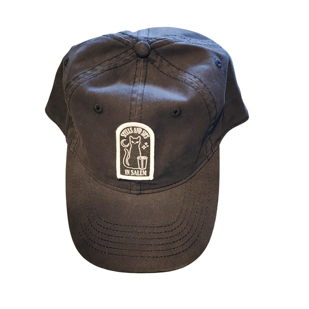 Dunkin'‎ Spells and Sips in Salem Black Baseball Cap Coffee Witch Cat Hat